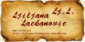 Ljiljana Lackanović vizit kartica